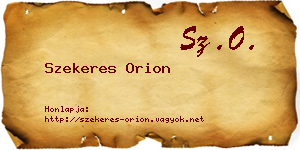 Szekeres Orion névjegykártya